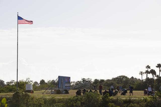NASA image: Media at the Press Site for the Orion Launch