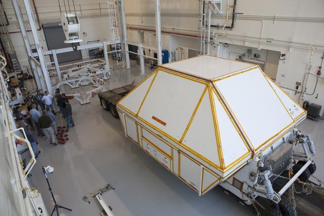 NASA image: Orion Washdown & Arrival at LASF