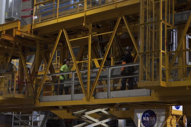 NASA image: VAB Crane Work Progress