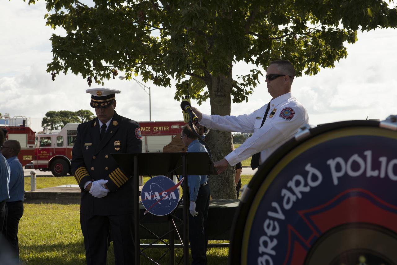 September 11 World Trade Center Beam Dedication Ceremony at Fire Station 1.