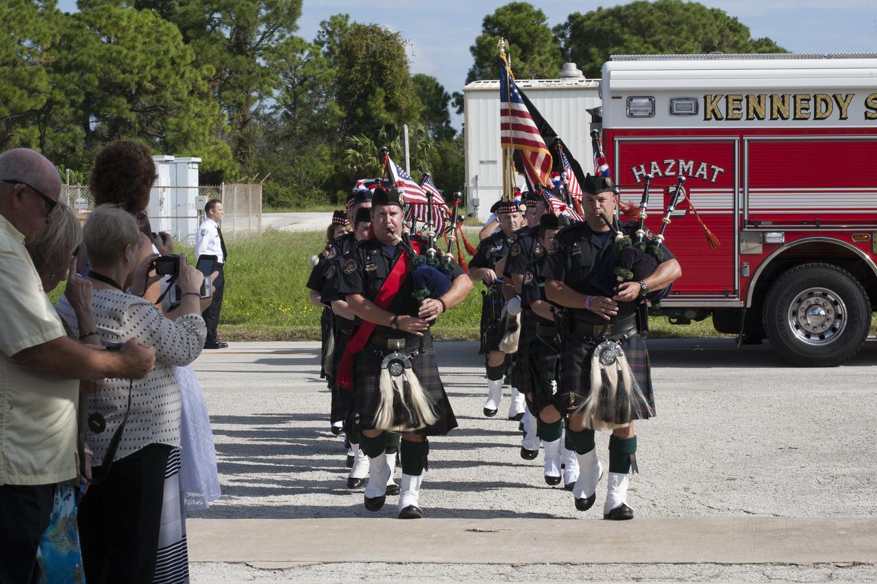 September 11 World Trade Center Beam Dedication Ceremony at Fire Station 1.