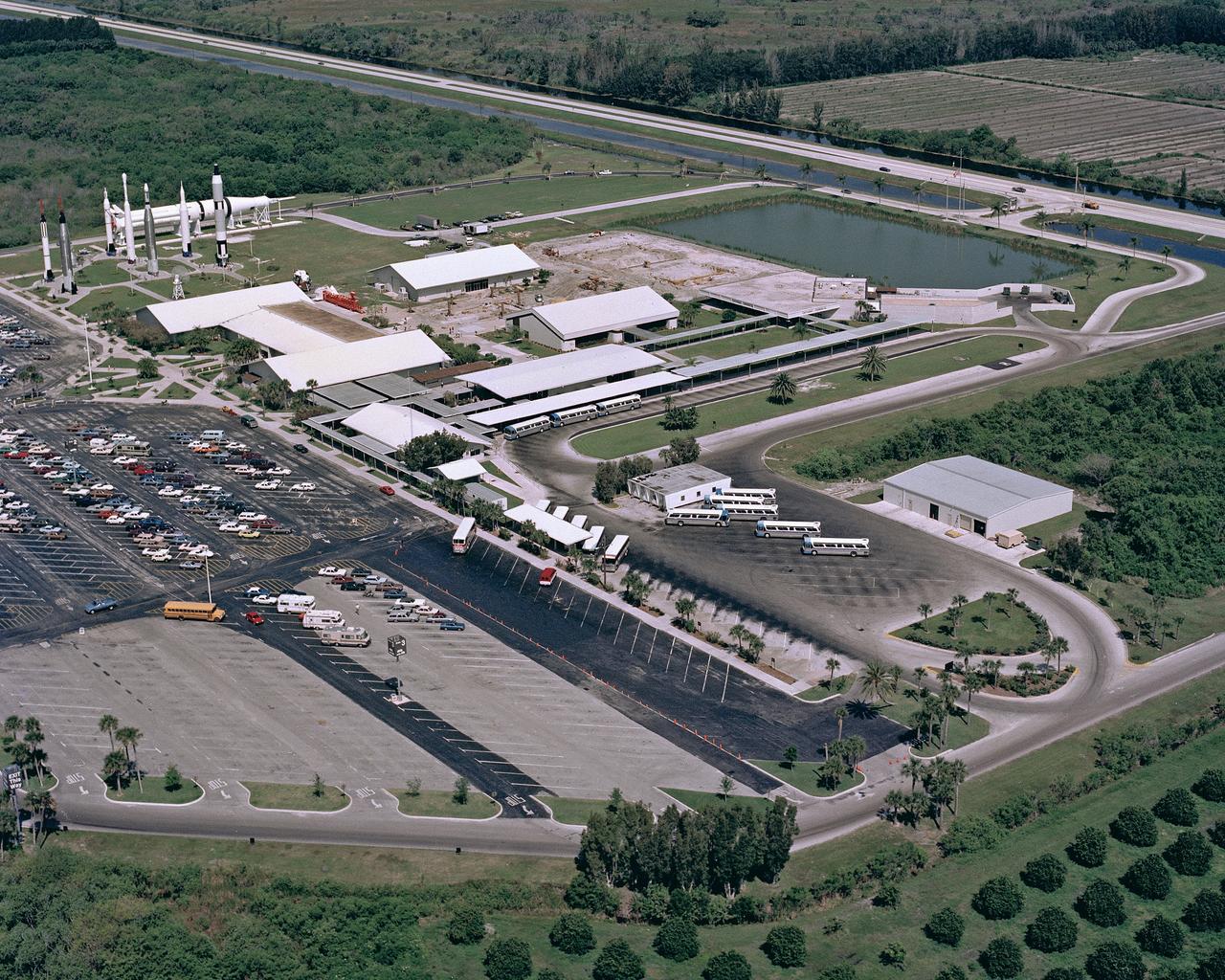 CAPE CANAVERAL, Fla. -- An aerial view of the Visitor Information Center at the Kennedy Space Center in Florida. Photo Credit: NASA