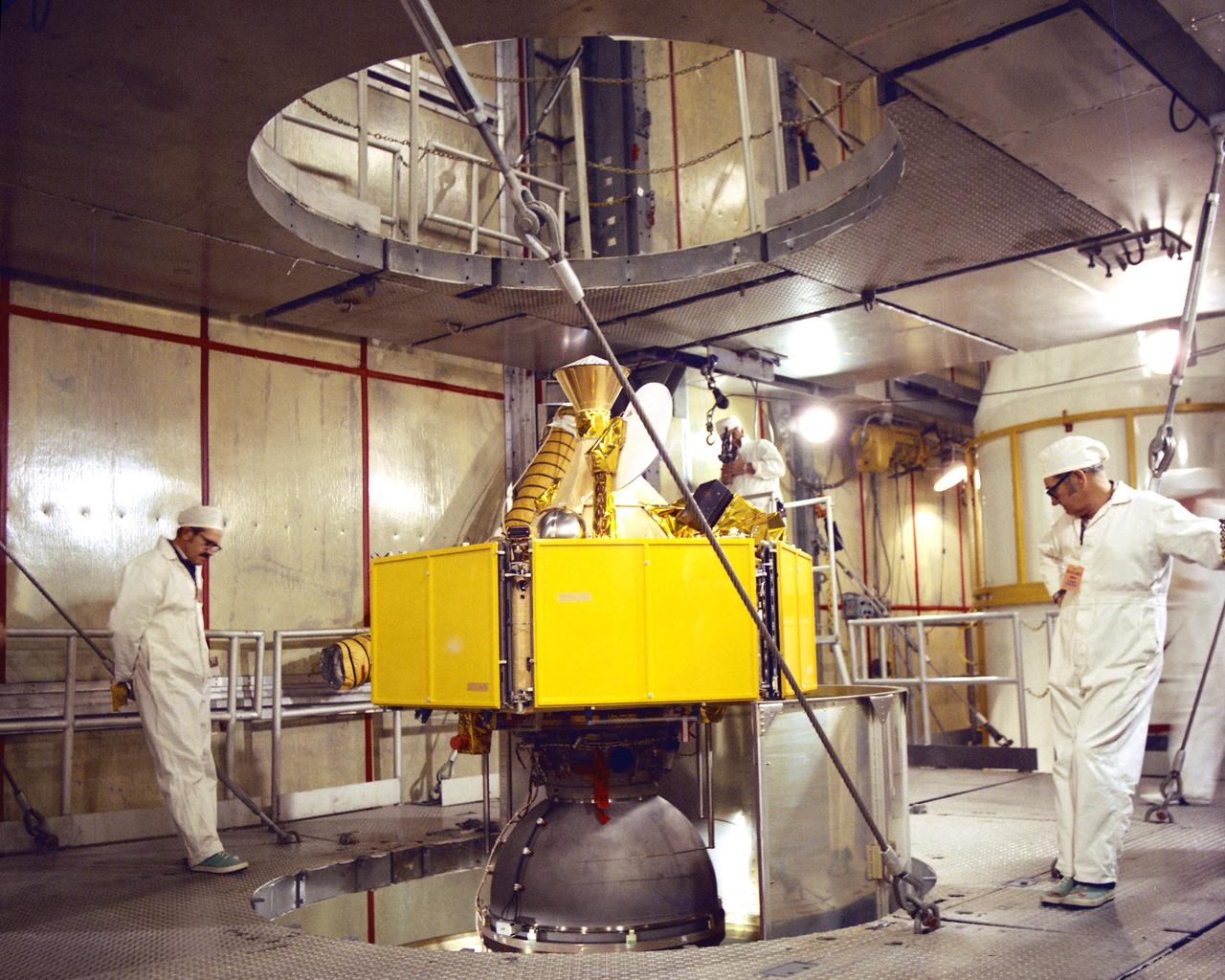 CAPE CANAVERAL, Fla. -- Mating of the Symphonie spacecraft.     Photo credit: NASA