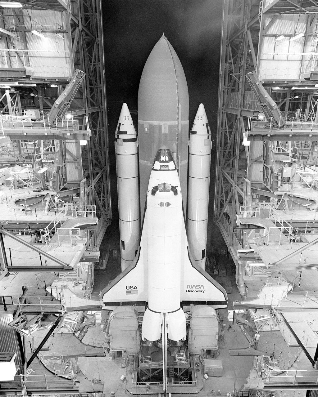 Orbiter Discovery - STS-41D rollout.