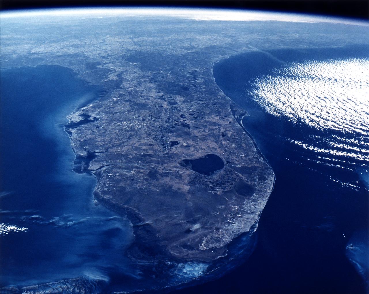 The state of Florida is clearly visible in this photo taken by the crew of space shuttle mission 51-C.