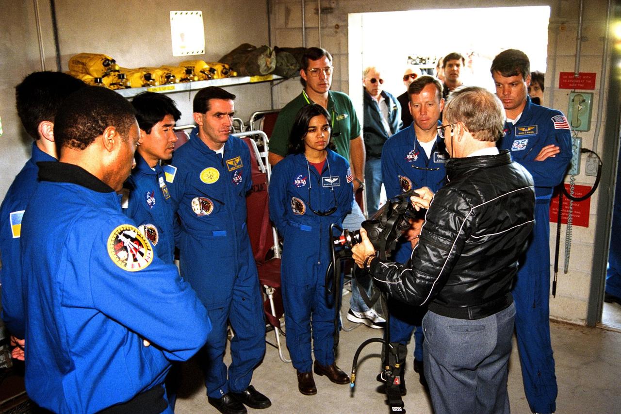 The STS-87 crew participates in Terminal Countdown Demonstration Test activities at Launch Complex 39B