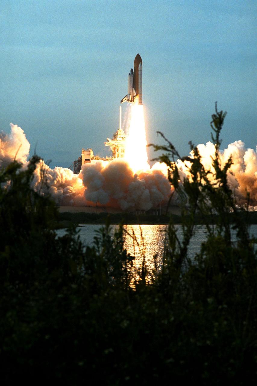 Like a rising sun lighting up the afternoon sky, the Space Shuttle Columbia soars from Launch Pad 39B at 2:46:00 p.m. EST, November 19, on the fourth flight of the United States Microgravity Payload and Spartan-201 satellite. The crew members include Mission Commander Kevin Kregel.; Pilot Steven Lindsey; Mission Specialists Kalpana Chawla, Ph.D., Winston Scott, and Takao Doi, Ph.D., of the National Space Development Agency of Japan; and Payload Specialist Leonid Kadenyuk of the National Space Agency of Ukraine. During the 16-day STS-87 mission, the crew will oversee experiments in microgravity; deploy and retrieve a solar satellite; and test a new experimental camera, the AERCam Sprint. Dr. Doi and Scott also will perform a spacewalk to practice International Space Station maneuvers