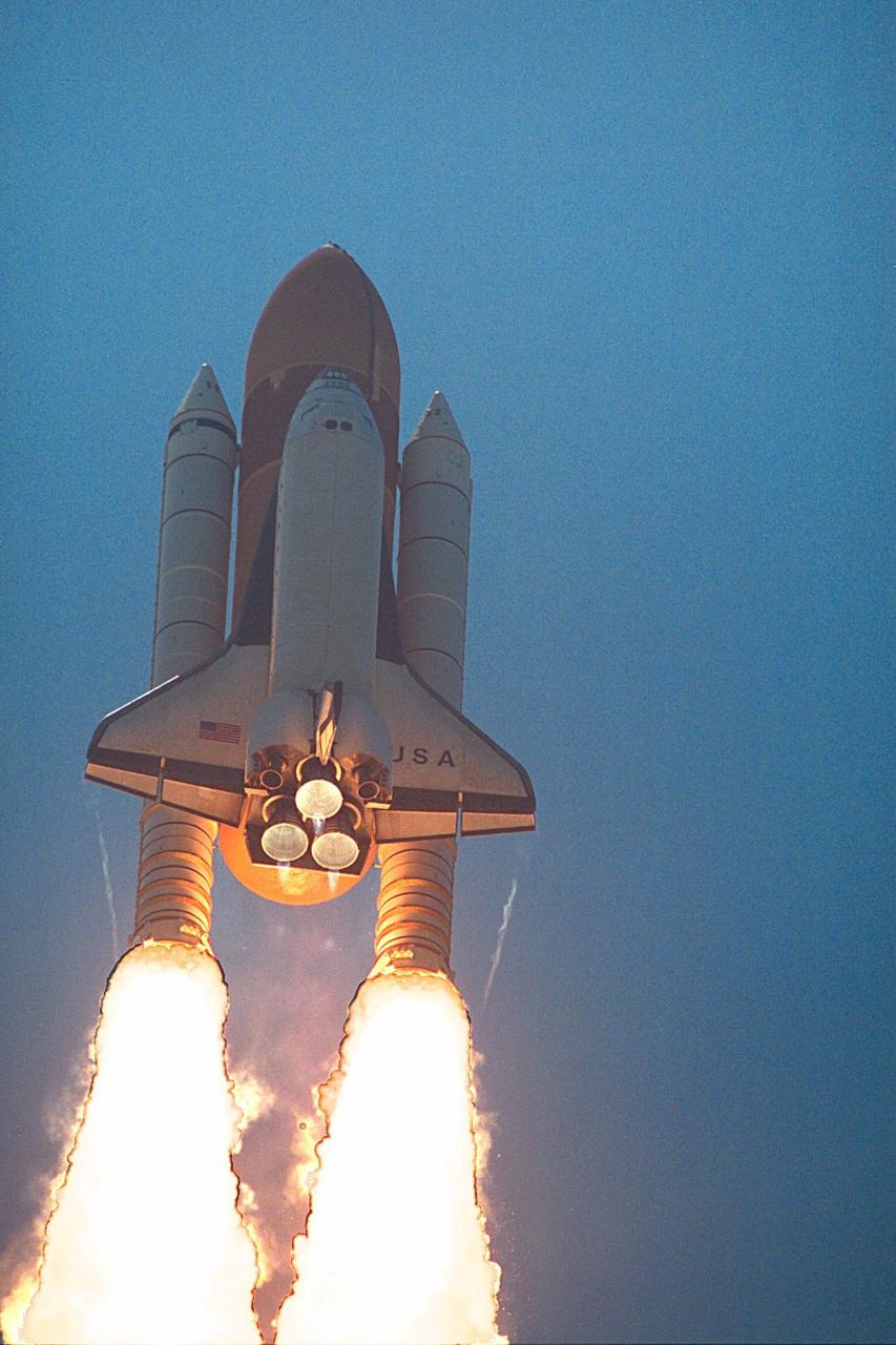 KENNEDY SPACE CENTER, Fla. -- The Space Shuttle Columbia soars from Launch  Pad 39A at 2:02 p.m. EDT July 1 to begin the 16-day STS-94 Microgravity Science  Laboratory-1 (MSL-1) mission. The launch window was opened 47 minutes earlier than  the originally scheduled time of 2:37 p.m. to improve the opportunity to lift off before  Florida summer rain showers reached the space center. The  crew members are Mission  Commander James D. Halsell Jr.; Pilot Susan L. Still; Payload Commander Janice Voss;  Mission Specialists Michael L.Gernhardt and Donald A. Thomas; and Payload Specialists  Roger K. Crouch and Gregory T. Linteris. During the space flight, the MSL-1 will be  used to test some of the hardware, facilities and procedures that are planned for use on the  International Space Station while the flight crew conducts combustion, protein crystal  growth and materials processing experiments. Also onboard is the Hitchhiker Cryogenic  Flexible Diode (CRYOFD) experiment payload, which is attached to the right side of  Columbia’s payload bay. These payloads had previously flown on the STS-83 mission in  April, which was cut short after nearly four days because of indications of a faulty fuel  cell. STS-94 is a reflight of that mission