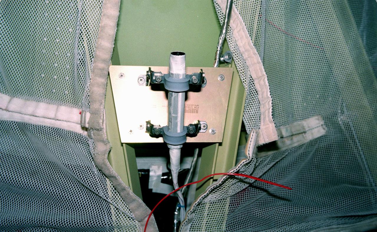 A camera is shown mounted on the second stage of the Boeing Delta II rocket scheduled to launch NASA's Far Ultraviolet Spectroscopic Explorer (FUSE) satellite June 24 from Launch Pad 17A, Cape Canaveral Air Station. The camera will record the separation of the fairing encircling the satellite, which should occur several minutes after launch. FUSE is designed to scour the cosmos for the fossil record of the origins of the universe hydrogen and deuterium. Scientists will use FUSE to study hydrogen and deuterium to unlock the secrets of how the primordial chemical elements of which all stars, planets and life evolved, were created and distributed since the birth of the universe