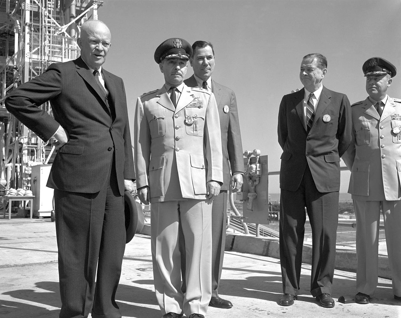 KENNEDY SPACE CENTER, FLA. --  President Dwight D. Eisenhower visits Cape Kennedy.    