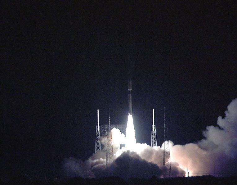 A seven-year journey to the ringed planet Saturn begins with the liftoff of a Titan IVB/Centaur carrying the Cassini orbiter and its attached Huygens probe. Launch occurred at 4:43 a.m. EDT, Oct. 15, from Launch Complex 40 on Cape Canaveral Air Station. After a 2.2-billion mile journey that will include two swingbys of Venus and one of Earth to gain additional velocity, the two-story tall spacecraft will arrive at Saturn in July 2004. The orbiter will circle the planet for four years, its complement of 12 scientific instruments gathering data about Saturn's atmosphere, rings and magnetosphere and conducting closeup observations of the Saturnian moons. Huygens, with a separate suite of six science instruments, will separate from Cassini to fly on a ballistic trajectory toward Titan, the only celestial body besides Earth to have an atmosphere rich in nitrogen. Scientists are eager to study further this chemical similarity in hopes of learning more about the origins of our own planet Earth. Huygens will provide the first direct sampling of Titan's atmospheric chemistry and the first detailed photographs of its surface. The Cassini mission is an international effort involving NASA, the European Space Agency (ESA) and the Italian Space Agency, Agenzia Spaziale Italiana (ASI). The Jet Propulsion Laboratory manages the U.S. contribution to the mission for NASA's Office of Space Science. The major U.S. contractor is Lockheed Martin, which provided the launch vehicle and upper stage, spacecraft propulsion module and radioisotope thermoelectric generators that will provide power for the spacecraft. The Titan IV/Centaur is a U.S. Air Force launch vehicle, and launch operations were managed by the 45th Space Wing