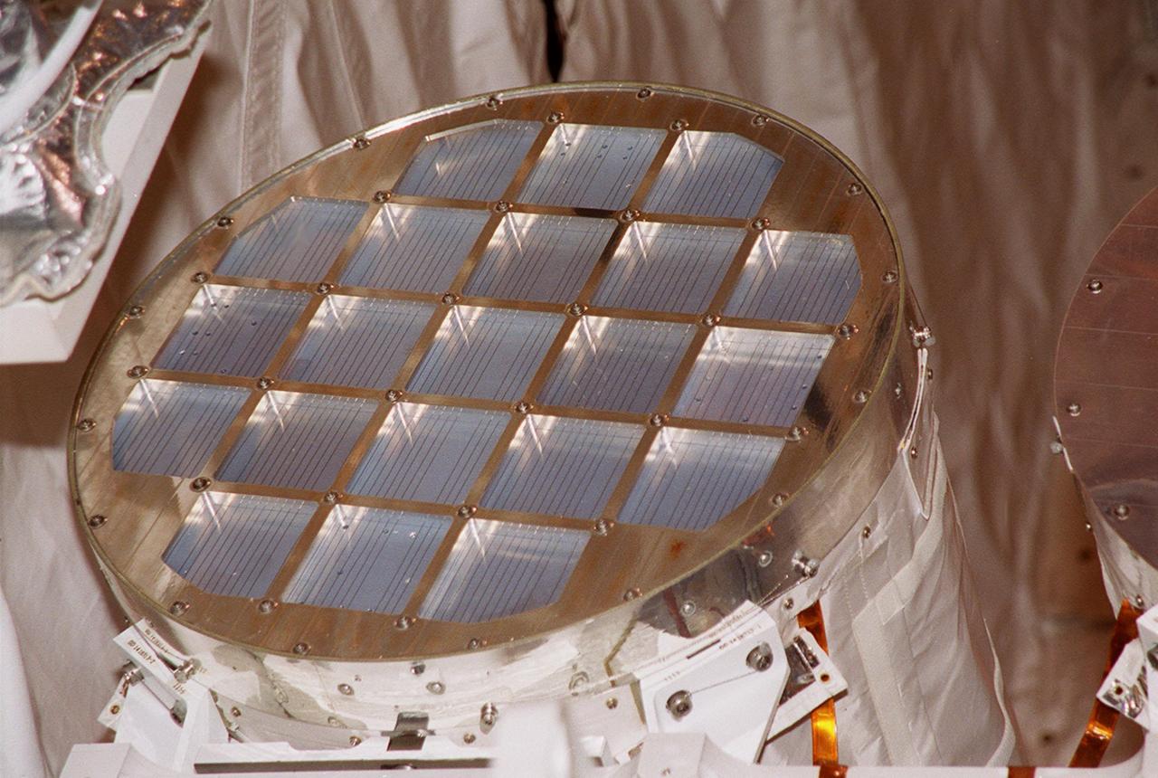 KENNEDY SPACE CENTER, FLA. -- Seen here in a closeup is a GetAway Special (GAS) known as SEM, part of the payload on mission STS-101, in the payload bay on Space Shuttle Atlantis prior to door closure. The SEM program is student-developed, focusing on the science of zero-gravity and microgravity. Selected student experiments on this sixth venture are testing the effects of space on Idaho tubers, seeds, paint, yeast, film, liquids, electronics and magnetic chips. SEM-06 is one of two GAS experiments. The other is MARS, part of the KSC Space Life Sciences Outreach Program. It includes 20 participating schools (ranging from elementary to high school) from all over the nation and one in Canada who have been involved in KSC Space Life Sciences projects over the past seven years. The MARS payload has 20 tubes filled with materials for various classroom investigations designed by the MARS schools. The primary mission of STS-101 is to deliver logistics and supplies to the International Space Station, plus prepare the Station for the arrival of the Zvezda Service Module, expected to be launched by Russia in July 2000. The crew will conduct one space walk to perform maintenance on the Space Station. This will be the third assembly flight for the Space Station. STS-101 is scheduled to launch April 24 at 4:15 p.m. from Launch Pad 39A