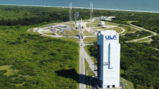 NASA image: Lucy Rollout to the Pad, SLC-41 - DRONE