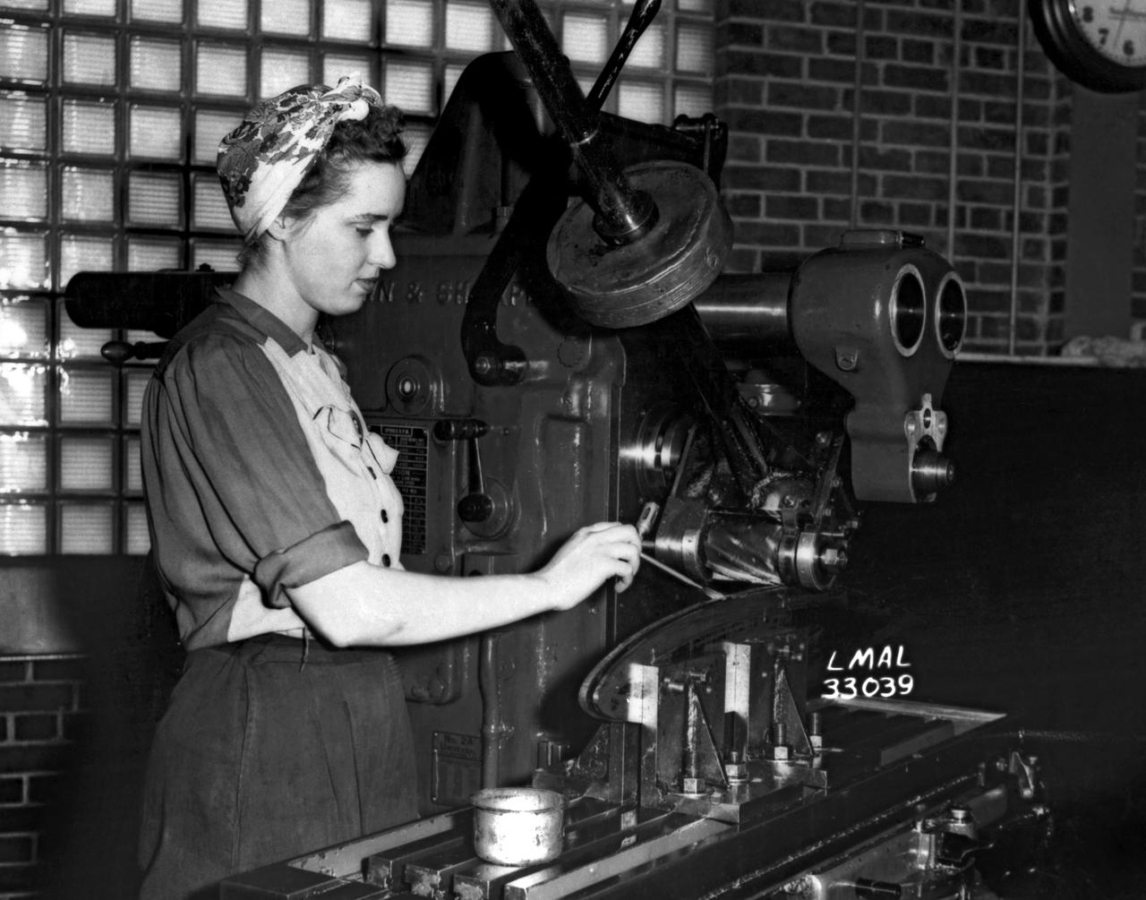 Women Adequately Filling Posts in NACA Laboratory: Nearly 200 women are employed at the Langley Laboratory of the National Advisory Committee for Aeronautics in a limited capacity as mechanics’ helpers and minor laboratory aids on the jobs formerly handled by men, according to E.H. Derring, of the Aerodynamics Division. Many phases of the operations of various wind tunnels at the laboratory are now handled by women with experienced male supervision. Mr. Derring said, pointing out that the reading of the data indicated on wind tunnel instruments during a test is done in a large measure by women.  In addition to reading the instruments and computing and integrating engineering test data obtained from tunnel investigations, the minor laboratory aides assist in the preparation of aircraft models preliminary to testing. Women employees who will serve in the Aerodynamics Division of the Laboratory attend an orientation class for two weeks, during which they receive instruction on phases of the work they will do and their aptitudes for different types of work are evaluated in order that they may be properly placed.  More than 100 women are employed in minor laboratory apprentices, performing mechanical work heretofore done by men. These women are employed in the various shops of the laboratory.  Women in the woodworking shops are taught to operate 15 different machines in carrying out their assignments. Norfolk new paper article from 1943 by Lee Dickinson.