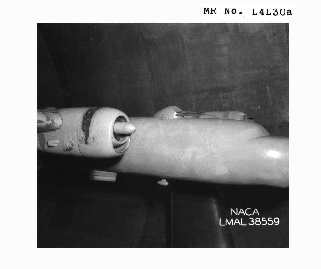 Detail Shots of B-32 Turret. B-33 Vega Turrets. Test conducted in the NACA 19 foot pressure tunnel LMAL-38560 NACA document.