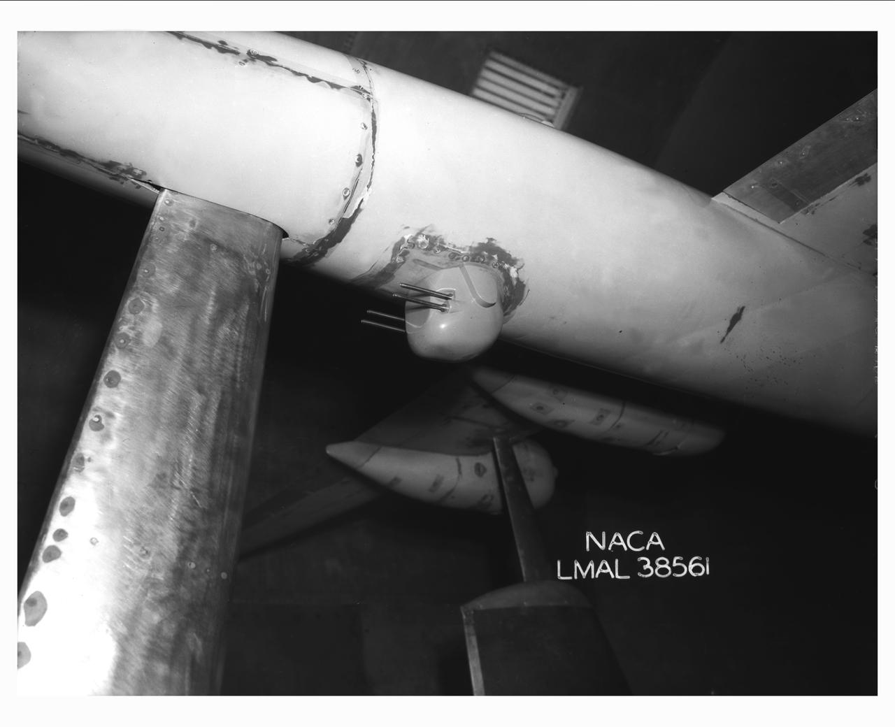 Detail Shots of B-32 Turret. Test conducted in the NACA 19 foot pressure tunnel LMAL-38560 NACA document.
