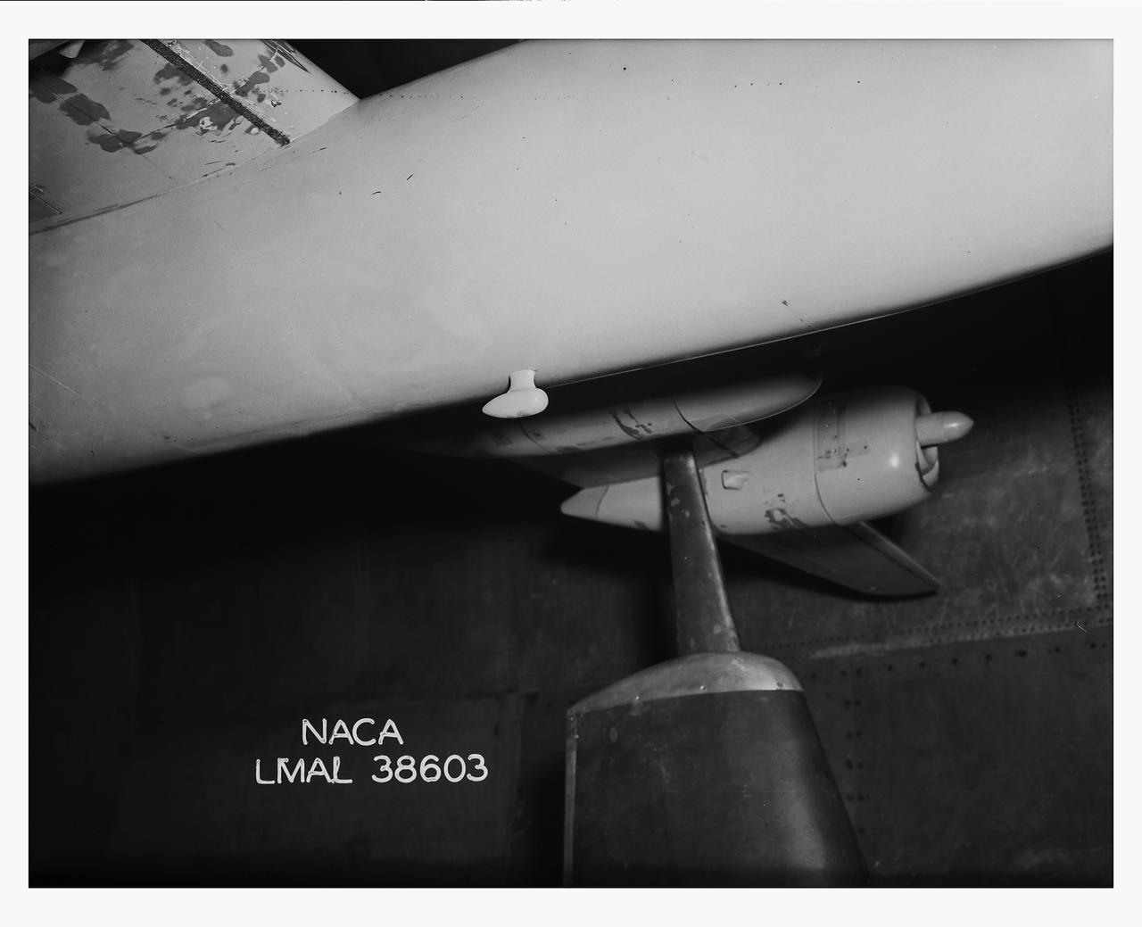 B-32 Model Close Up. Test conducted in the NACA 19 foot pressure tunnel LMAL-38560 NACA document.