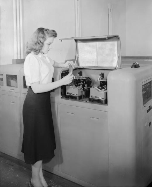NASA image: Publicity Photos of Bell Computing Machines at 19 Foot Pressure Tunnel 