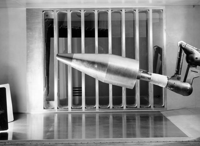 NASA image: IRBM in Unitary Plan Wind Tunnel