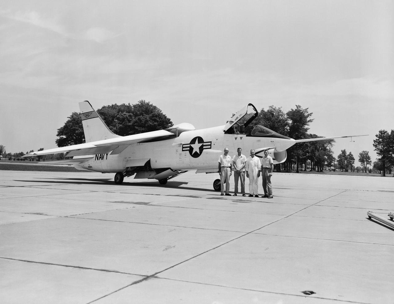 Views of F-8U Crusader Aircraft at NASA Langley