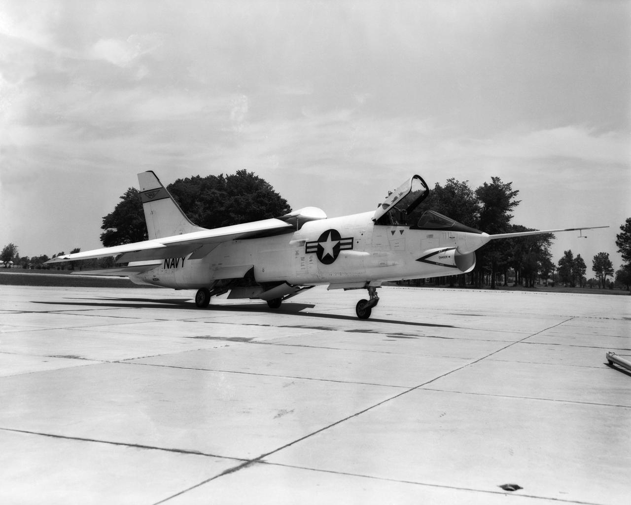 Views of F-8U Crusader Aircraft at NASA Langley