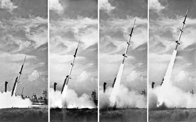 NASA image: Five Stage Missile Research Rocket, Wallops Island , 1957 