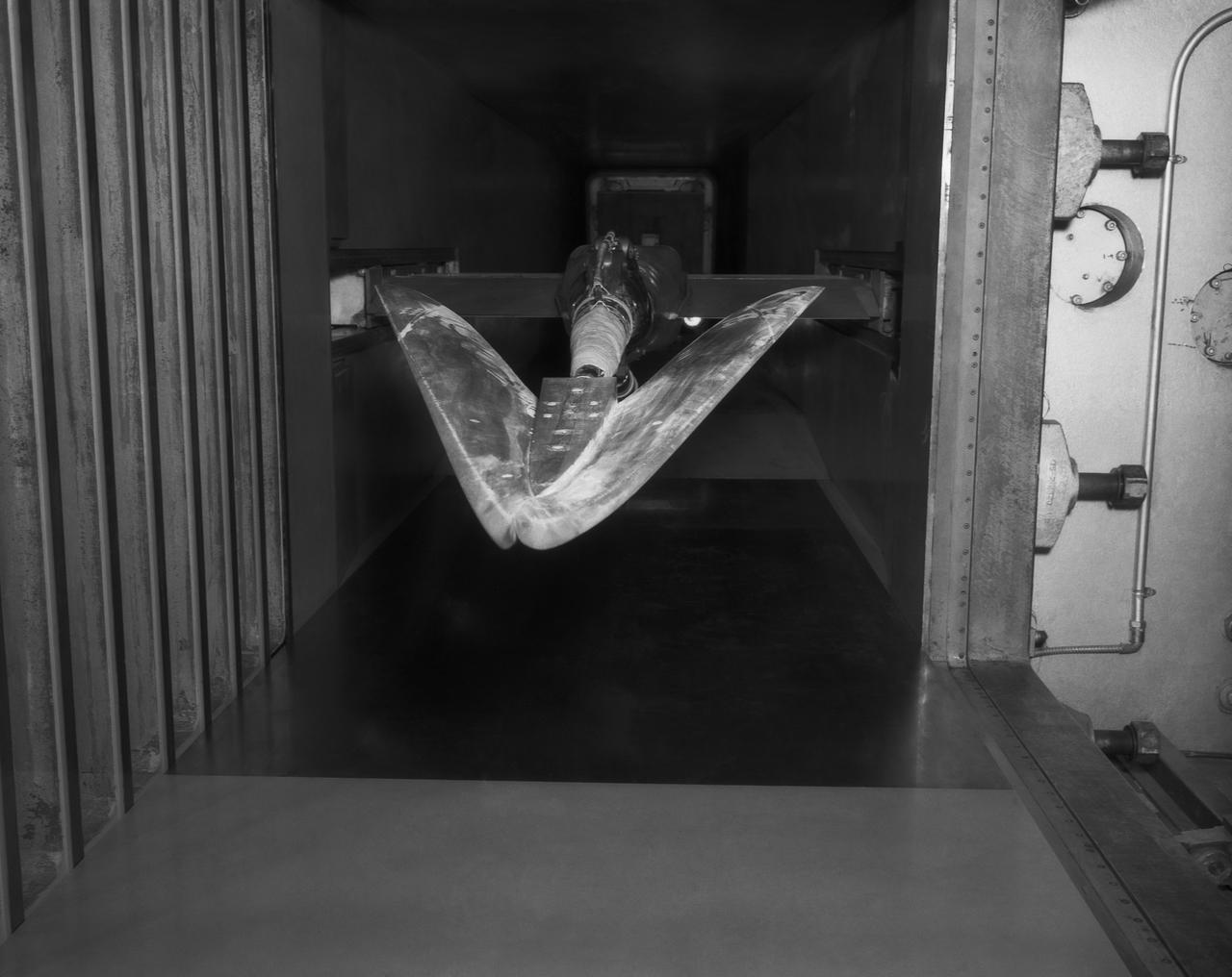 WS-110A Brown Bomber in Unitary Wind Tunnel Low Mach Number Test 