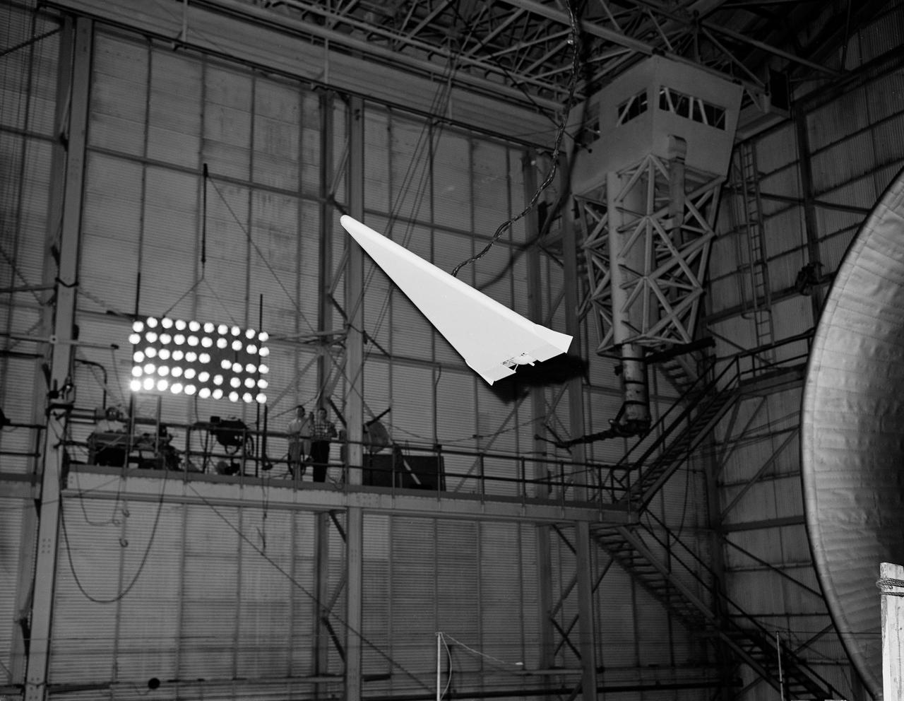 Flat Delta Model Flying in Full Scale Tunnel (FST)  (Boiseau) 