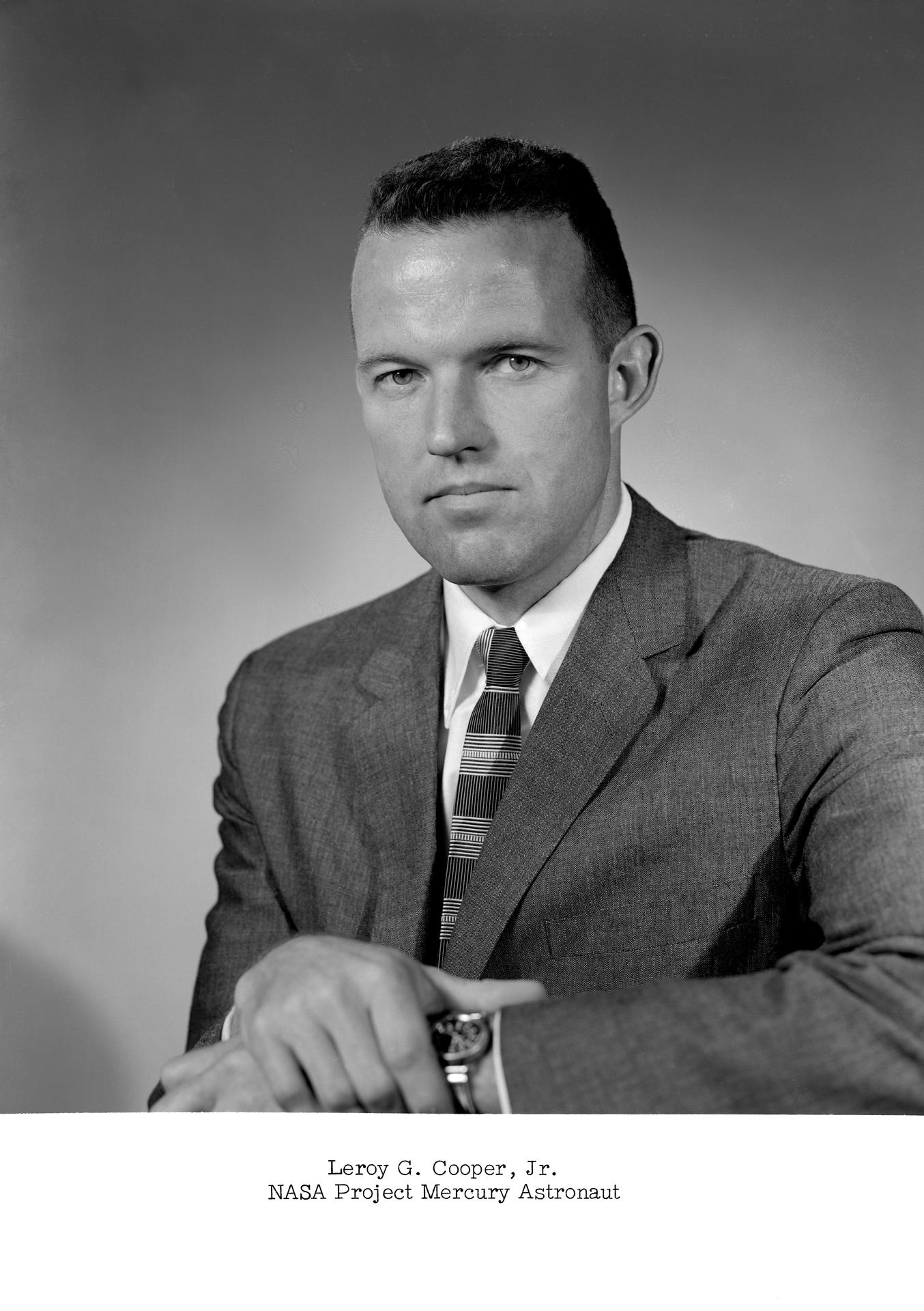 Portrait of L. Gordon Cooper, former astronaut