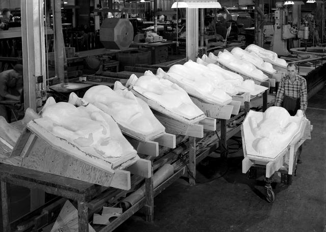 NASA image: Plaster Molds for Space Couch