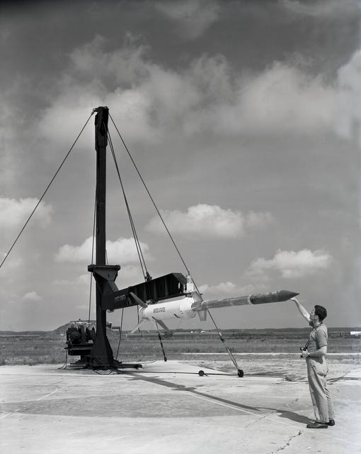 NASA image: Nike-Cajun Sounding Rocket with University of Iowa Payload 