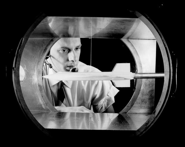 NASA image: X-15 Model in 7x10 FT Tunnel