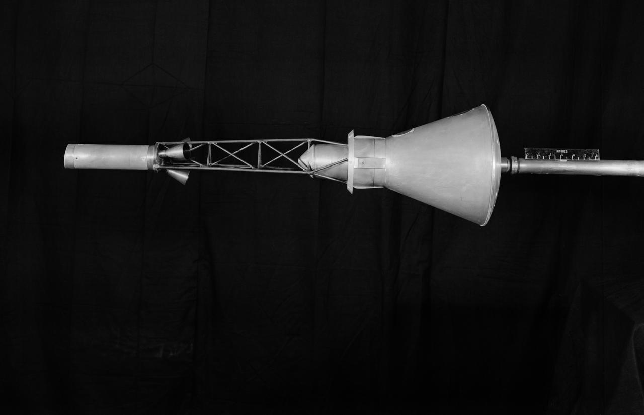 One-sixth scale model of Mercury space capsule model used in wind tunnel testing.