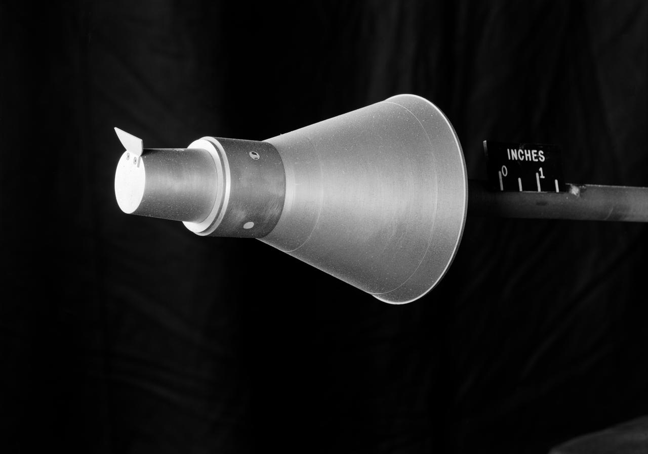 Model of Mercury capsule used for wind tunnel testing.