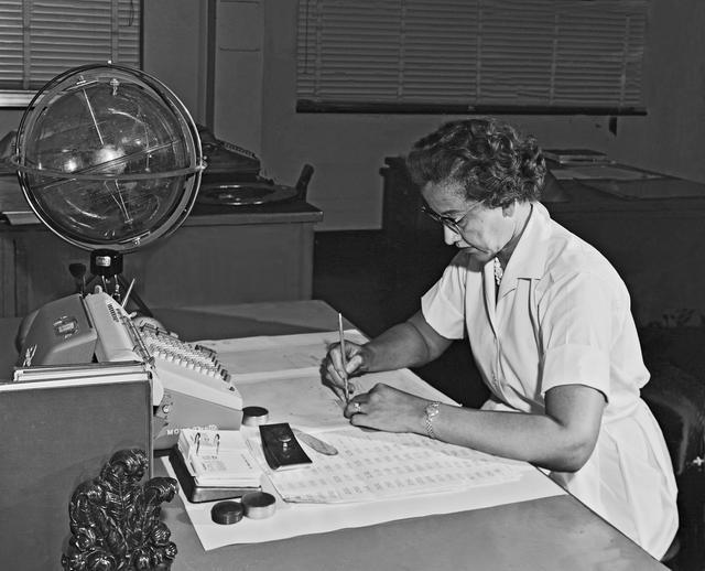 NASA image: Katherine G. Johnson at Work 