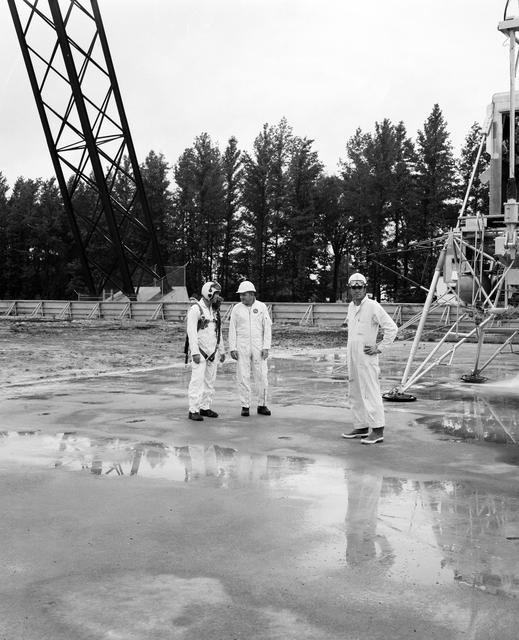 NASA image: Astronauts Conrad and Bean at Lunar Landing Research Facility