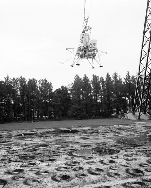NASA image: Astronauts Conrad and Bean at Lunar Landing Research Facility