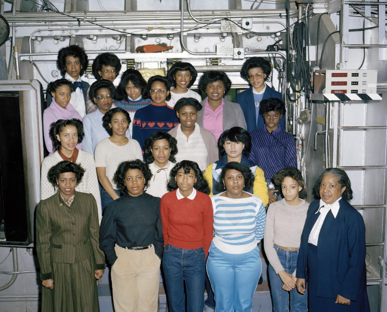 Photograph taken March 3, 1983.  Special Control Test Group with Mary Jackson. In 1958 Mary Jackson became NASA's first black female engineer.