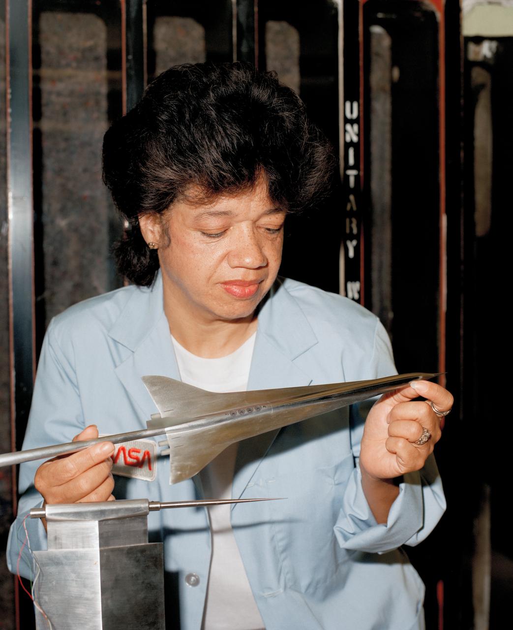 NASA Staff Dr.Darden, Mach 3 Sonic Boom Model Wind Tunnel  