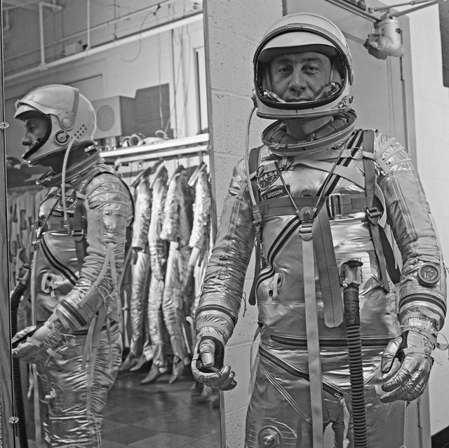 NASA image: Astronaut Virgil I. Gus Grissom in Space Suit