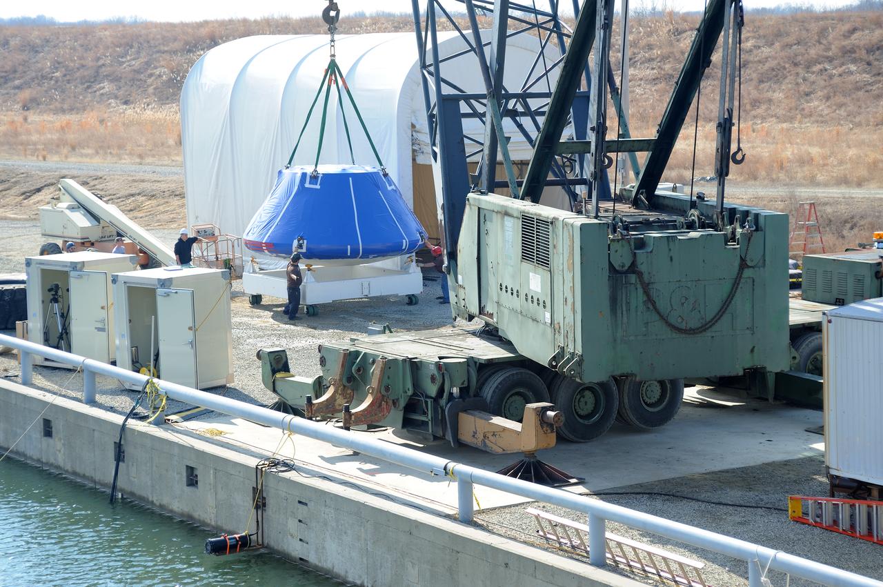 Crew Module Water Landing Model Assessment  (CMWLMA) Test site photos at Aberdeen Test Center  Aberdeen Maryland 