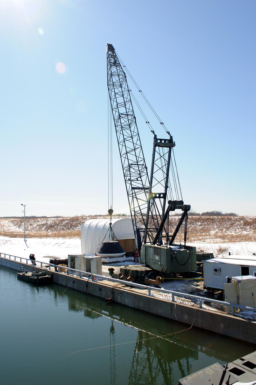 Crew Module Water Landing Model Assessment  (CMWLMA) Test site photos at Aberdeen Test Center  Aberdeen Maryland 