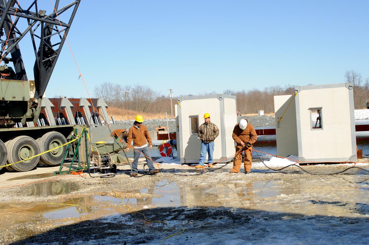Crew Module Water Landing Model Assessment  (CMWLMA) Test site photos at Aberdeen Test Center  Aberdeen Maryland 