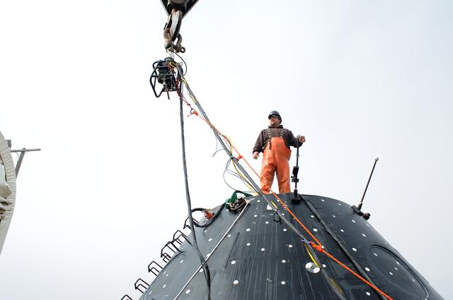 NASA image: Crew Module Water Landing Model Assent (CMWLMA)