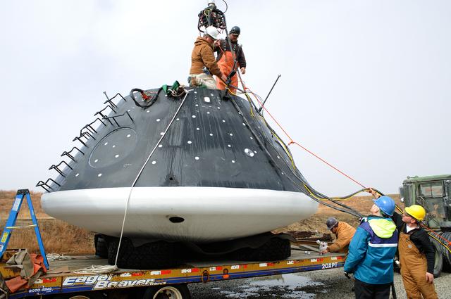 NASA image: Crew Module Water Landing Model Assent (CMWLMA)