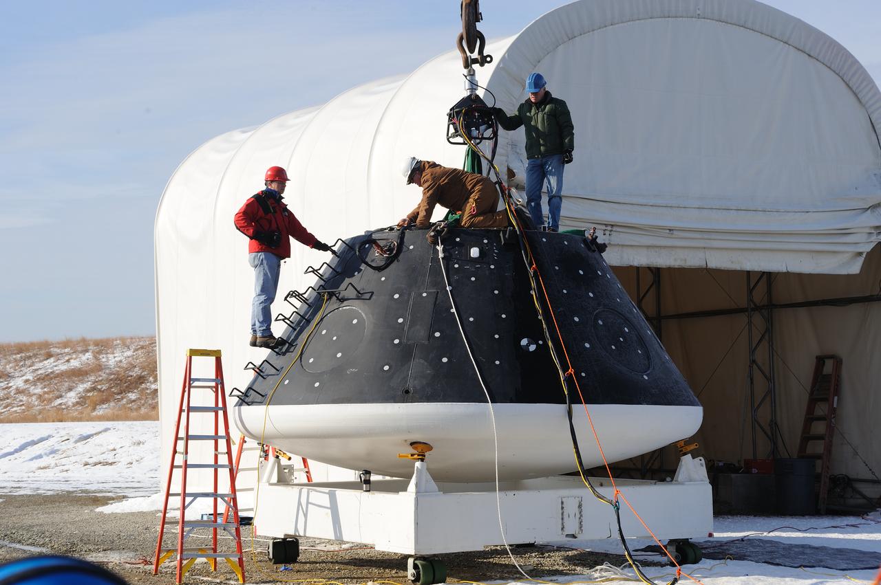 Crew Module Water Landing Model Assent  Test site photos at Aberdeen Test Center (Aberdeen, MD)