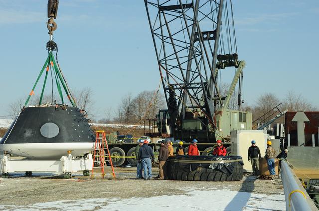 NASA image: Crew Module Water Landing Model Assent (CMWLMA)