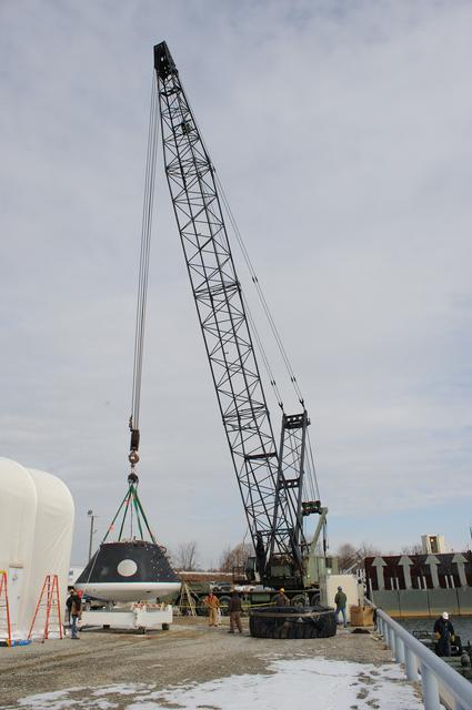 NASA image: Crew Module Water Landing Model Assent (CMWLMA)