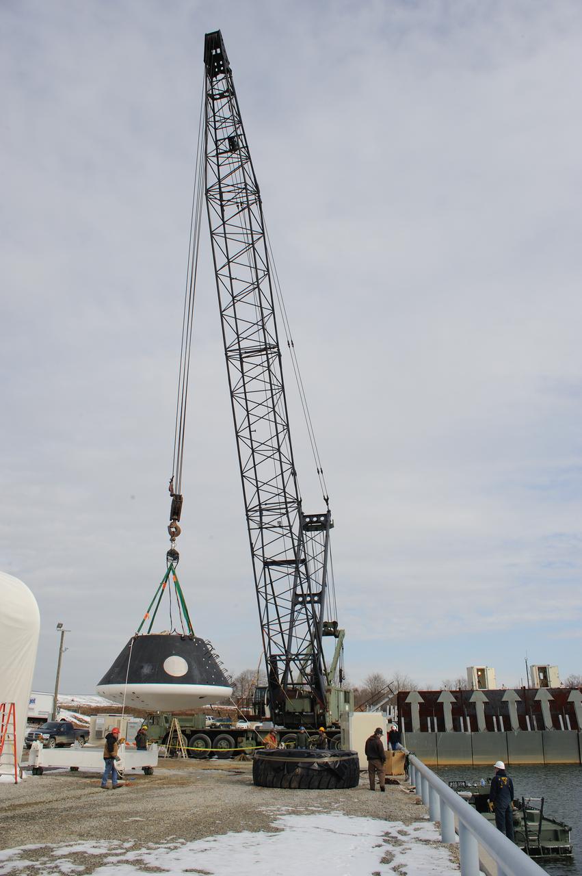 Crew Module Water Landing Model Assent  Test site photos at Aberdeen Test Center (Aberdeen, MD)