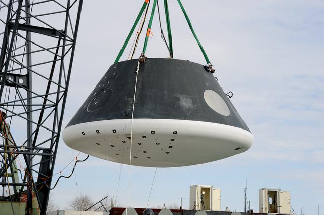NASA image: Crew Module Water Landing Model Assent (CMWLMA)